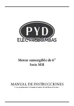 PYD Electrobombas MSI Series Instruction Manual preview