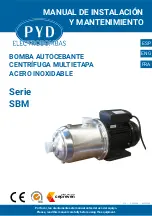 PYD Electrobombas SBM Series Operating And Maintenance Manual preview