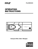 PYLE Audio PLCD10CH Operating Instructions Manual preview