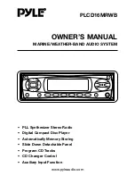 PYLE Audio PLCD16MRWB Owner'S Manual preview