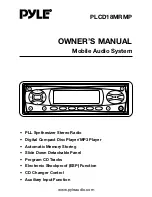 PYLE Audio PLCD18MRMP Owner'S Manual preview