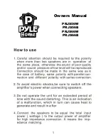 Preview for 1 page of PYLE Audio PRJS56B Owner'S Manual