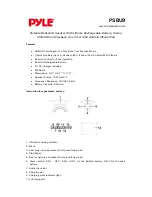 PYLE Audio PSBU9 Specifications preview