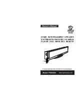 PYLE Audio PSBV800 Owner'S Manual preview