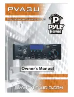 PYLE Audio PVA3U Owner'S Manual предпросмотр