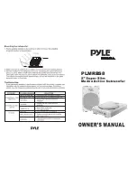 Preview for 1 page of pyle Hydra PLMRBS8 Owner'S Manual