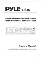 Pyle Plus AM/FM Receiver/MP3/CD Player Owner'S Manual preview