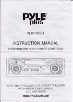 Pyle Plus PLRCS20U Instruction Manual preview