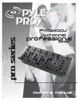 Предварительный просмотр 1 страницы Pyle Pro 4 CHANNEL PROFESSIONAL MIXER PYD2400U User Manual