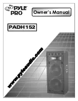 Preview for 1 page of Pyle Pro PADH 152 Owner'S Manual