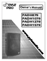 Preview for 1 page of Pyle Pro PADH1079 Owner'S Manual