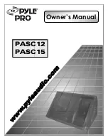 Pyle Pro PASC12 Owner'S Manual preview