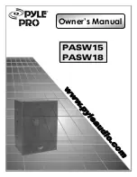 Preview for 1 page of Pyle Pro PASW 15 Owner'S Manual