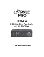 Pyle Pro PCA4 User Manual предпросмотр