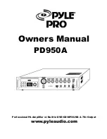 Предварительный просмотр 1 страницы Pyle Pro PD950A Owner'S Manual