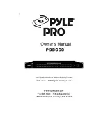 Pyle Pro PDBC60 Owner'S Manual preview