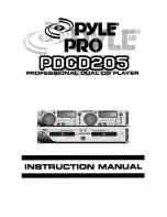 Preview for 1 page of Pyle Pro PDCD205 Instruction Manual