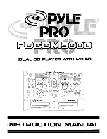 Pyle Pro PDCDM5000 Instruction Manual preview