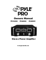 Pyle Pro PDG2000 Owner'S Manual предпросмотр