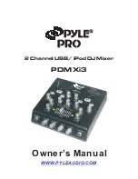 Pyle Pro PDMXi3 Owner'S Manual preview