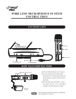 Pyle Pro PDWM2100 Instruction preview