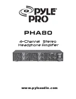 Pyle Pro PHA80 User Manual preview