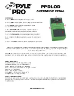 Предварительный просмотр 1 страницы Pyle Pro PPDLOD Specifications