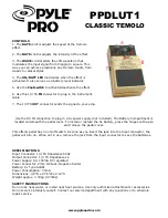 Pyle Pro PPDLUT1 Product Manual preview