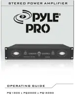 Pyle Pro PQ1000 Operating Manual предпросмотр