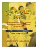 Предварительный просмотр 1 страницы Pyle Pro PSA2000 Owner'S Manual