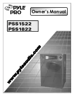 Pyle Pro PSS1522 Owner'S Manual preview