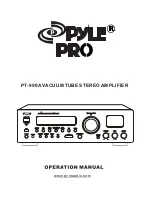 Предварительный просмотр 1 страницы Pyle Pro PT-990A User Manual