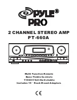 Pyle Pro PT660A User Manual preview