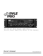 Pyle Pro PT910 Owner'S Manual preview