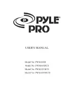 Pyle Pro PWMA900 User Manual предпросмотр