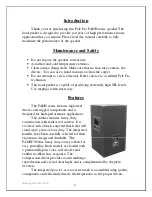 Preview for 2 page of Pyle Pro PYLE PRO PADH1289 Owner'S Manual