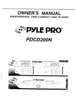 Preview for 1 page of Pyle Pro PYLE PRO PDCD200N Owner'S Manual