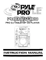 Preview for 1 page of Pyle Pro PYLE PRO PDCDTP300 Instruction Manual