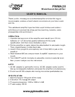 Preview for 1 page of Pyle Pro Waistband Amplifier PWMA20 User Manual