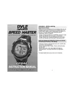 Pyle Sports Speed master Instruction Manual preview