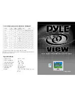 Предварительный просмотр 1 страницы Pyle view PLMRVW105 Instruction Manual