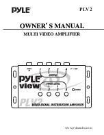 Pyle view PLV2 Owner'S Manual предпросмотр