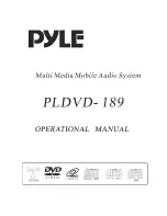 Предварительный просмотр 1 страницы Pyle 189 Operational Manual