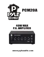 Preview for 1 page of Pyle PCM20A User Manual