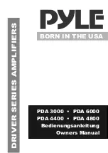 Предварительный просмотр 1 страницы Pyle PDA 3000 Owner'S Manual