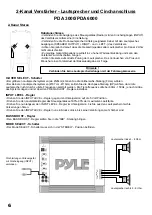 Предварительный просмотр 6 страницы Pyle PDA 3000 Owner'S Manual