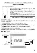 Предварительный просмотр 7 страницы Pyle PDA 3000 Owner'S Manual