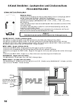 Предварительный просмотр 10 страницы Pyle PDA 3000 Owner'S Manual