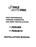 Pyle PDSUB8 Installation Manual preview