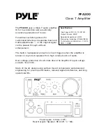 Preview for 1 page of Pyle PFA200 Specifications